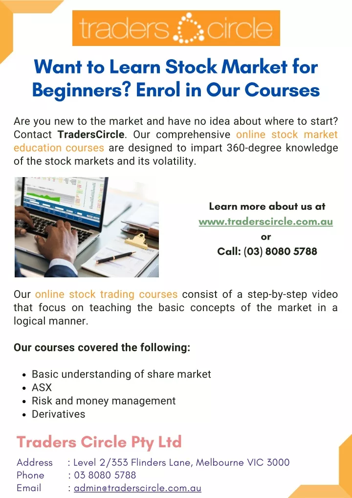 want to learn stock market for beginners enrol