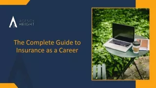 Insurance as Career