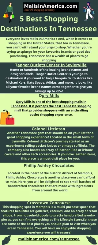 5 Best Shopping Destinations In Tennessee