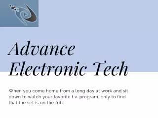 Advance Electronic Tech || Mobile TV Repair