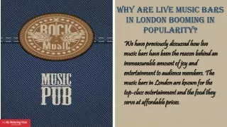 best live music bars in London