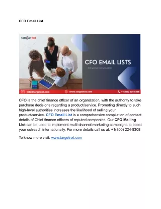 CFO Mailing List