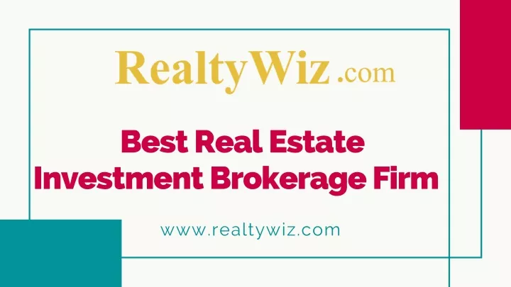 best real estate investment brokerage firm