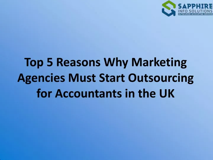 top 5 reasons why marketing agencies must start