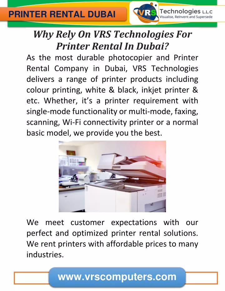 printer rental dubai