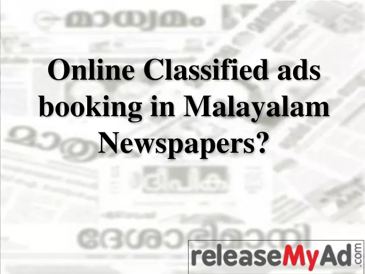 online classified ads booking in malayalam
