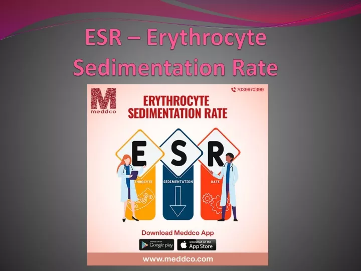 esr erythrocyte sedimentation rate