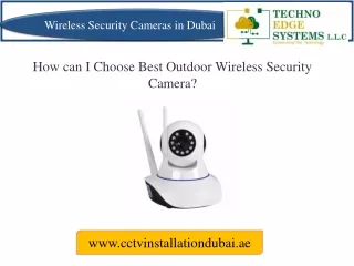 wireless security cameras in dubai
