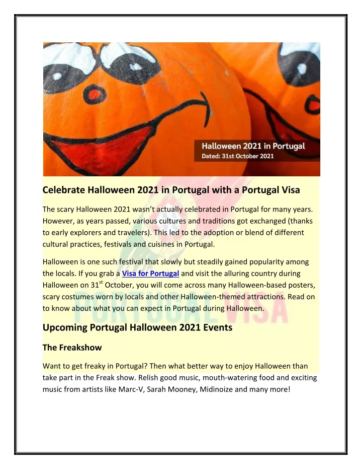 celebrate halloween 2021 in portugal with