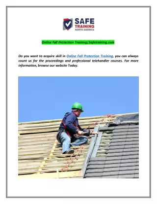 online fall protection training safetraining com