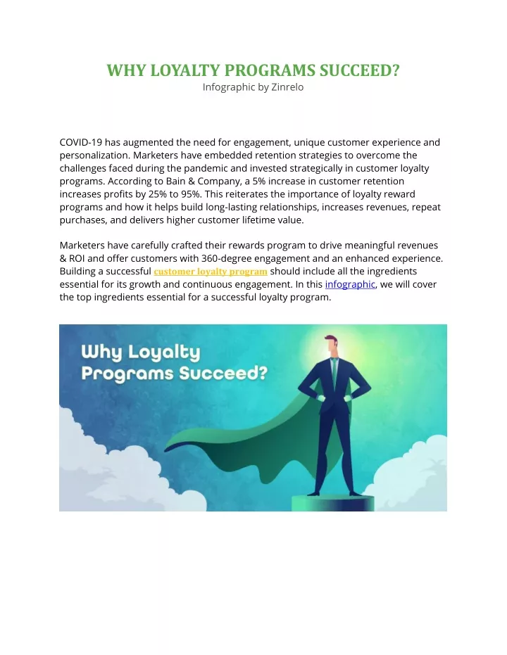 why loyalty programs succeed infographic