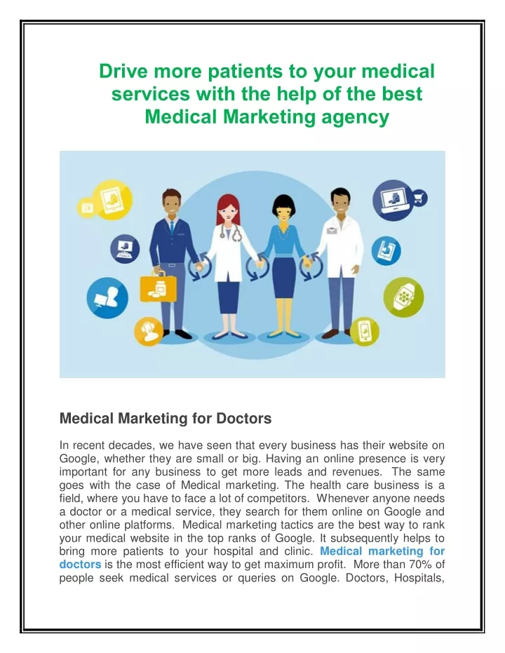 drive more patients to your medical services with