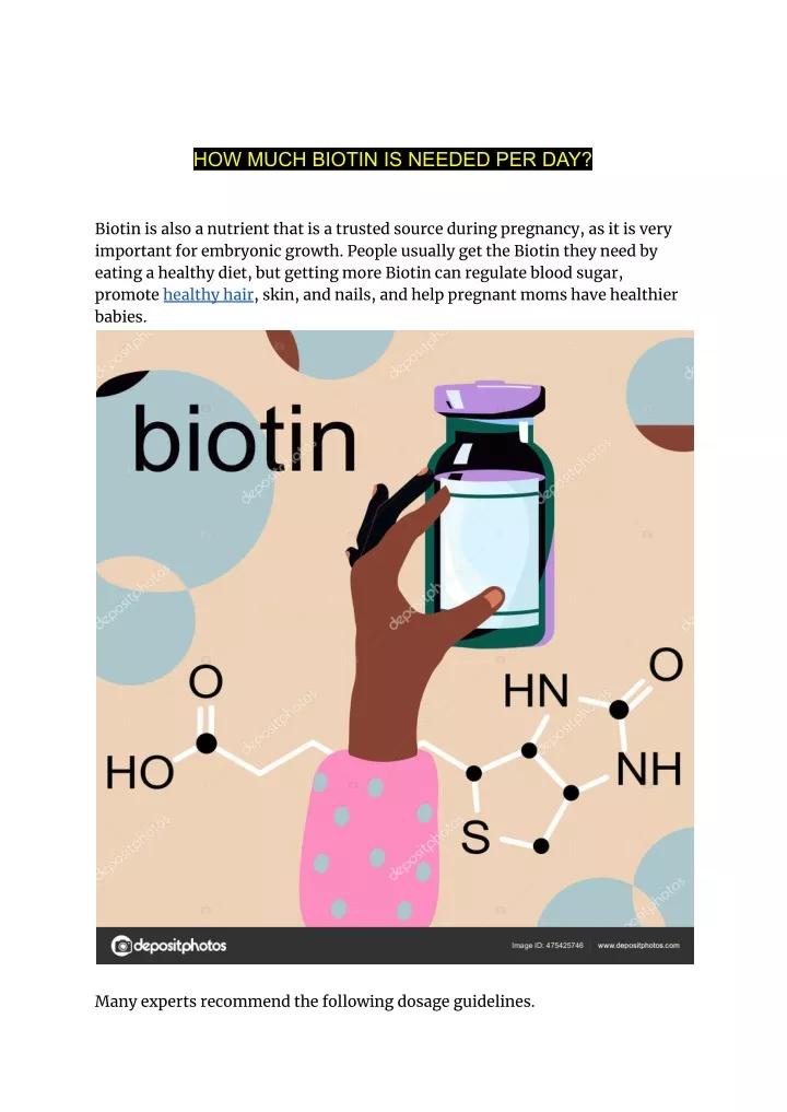 how much biotin is needed per day