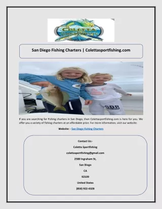 San Diego Fishing Charters | Colettasportfishing.com