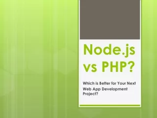 Node.js vs PHP