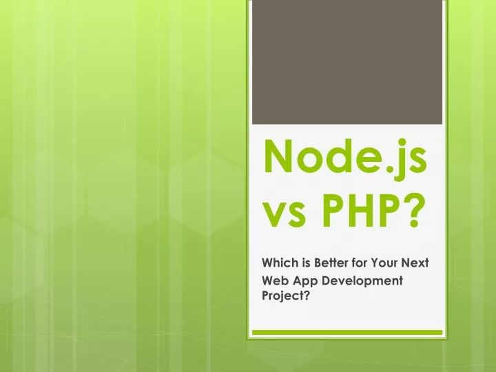 node js vs php