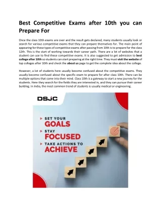 Best Competitive Exams after 10th you can Prepare For