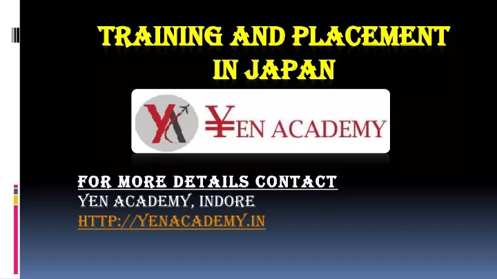 for more details contact yen academy indore http yenacademy in