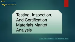 testing inspection and certification materials