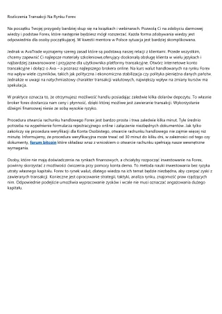 rozliczenia transakcji na rynku forex