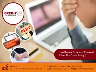 how does a consumer proposal affect the credit