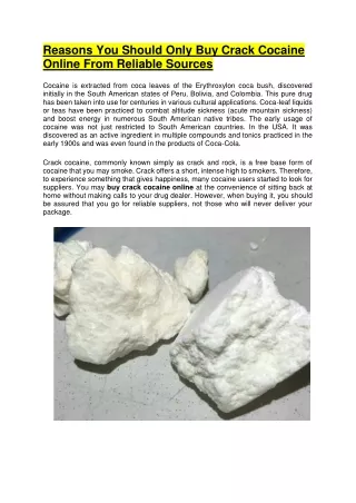 Buy Crack Cocaine Online In USA