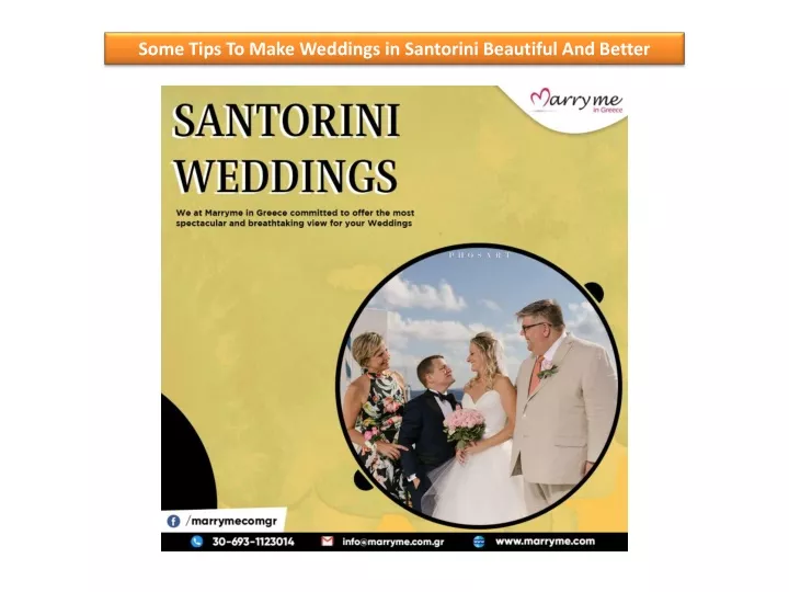 some tips to make weddings in santorini beautiful