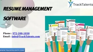 resume management software