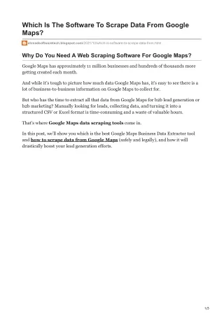which is the software to scrape data from google