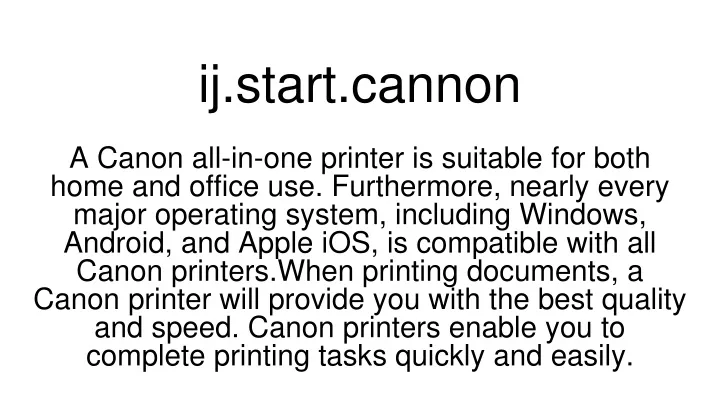 ij start cannon