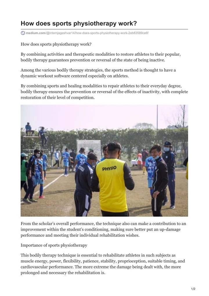 PPT - sports physiotherapy in delhi PowerPoint Presentation, free ...