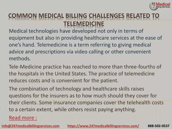 common medical billing challenges related to telemedicine