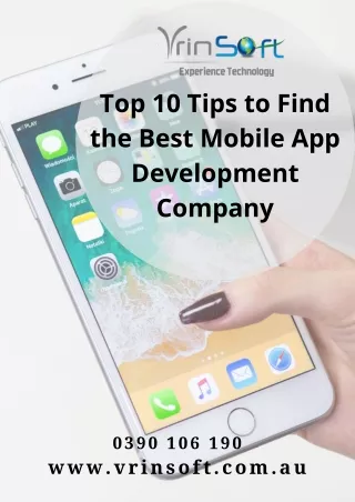 Top 10 Tips to Find the Best Mobile App Development Company