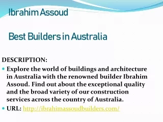 Ibrahim Assoud - Best Builders in Australia
