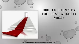 How  to Identify  the Best  Quality Rugs