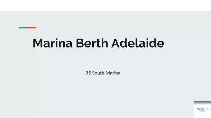 marina berth adelaide