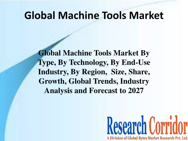 global machine tools market