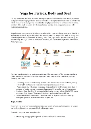 Yoga for periods