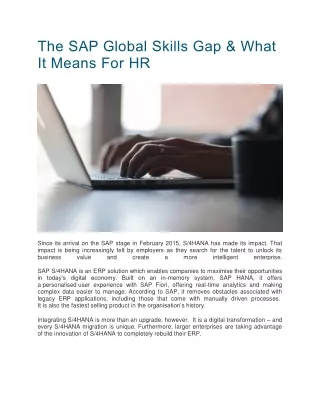 the sap global skills gap what it means for hr