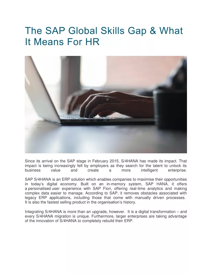 the sap global skills gap what it means for hr
