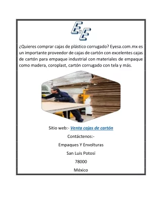 Venta de Cajas de Cartón | Eyesa.com.mx