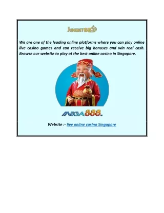 Live Online Casino in Singapore  Junebet66.com