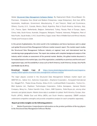 global structured data management software market