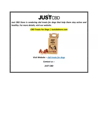 CBD Treats For Dogs  Justcbdstore.com
