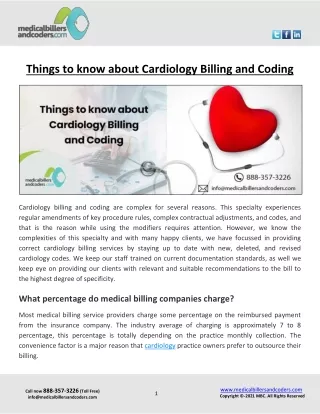 things to know about cardiology billing and coding