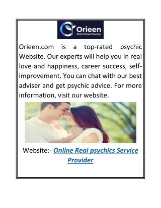 Online Real psychics Service Provider | Orieen.com