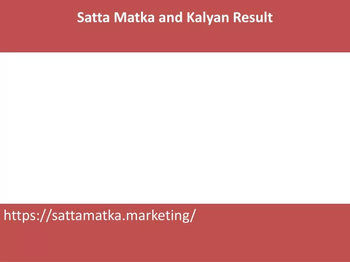 satta matka and kalyan result