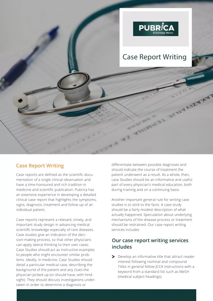 case report writing