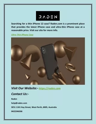Ultra Thin Iphone Case | Raden.com