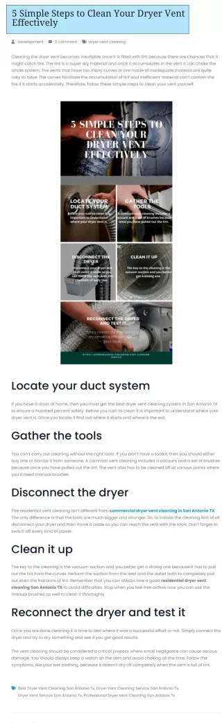 5 Simple Steps to Clean Your Dryer Vent Effectively